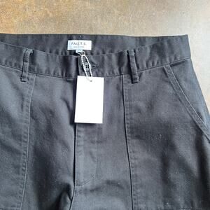 FAIZ T.S. Made Japan Men's Baker Double Knee Black Work Pant XL 34x32 $400 NWT
